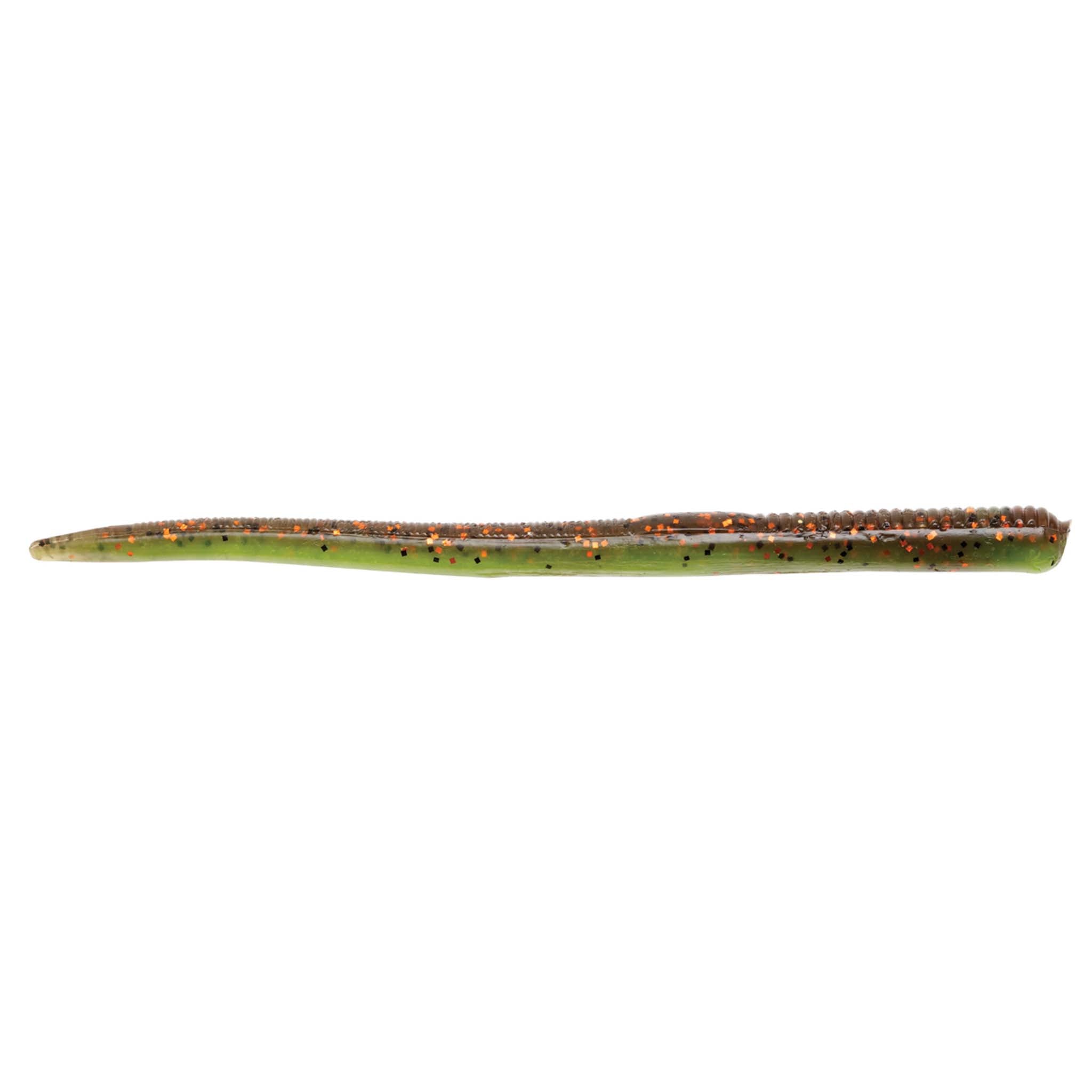 finesse worm fishing lure Soft Plastic Big League Bait Company YUM Finesse Worm-Junebug Red Flake-5"
