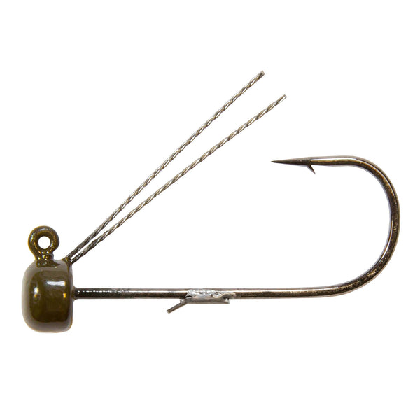 Size 5/0 Zerek Marsh Slider Weighted Worm Hook Pack-14g and 22g Weedless  Jigheads